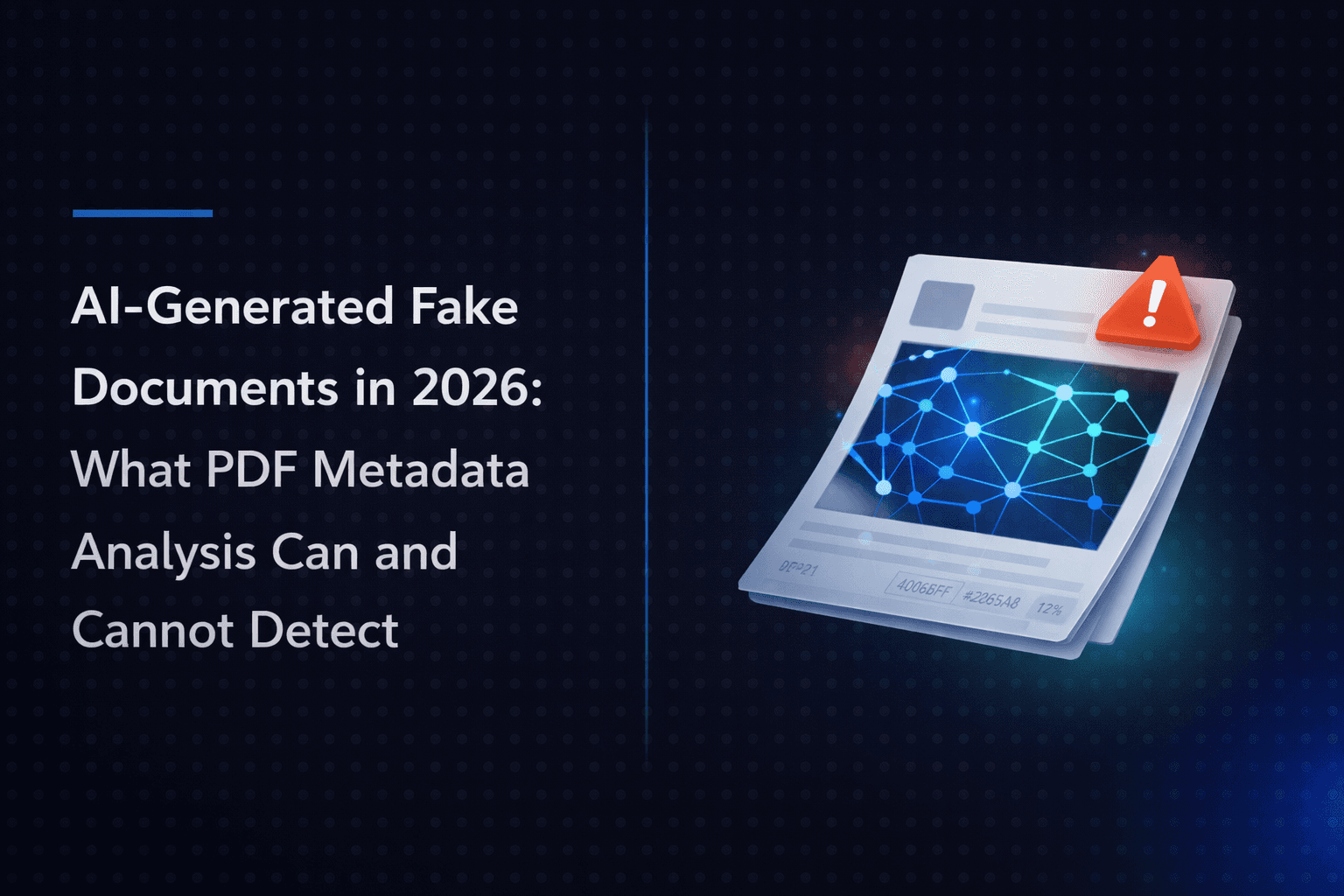 AI-Generated Fake Documents in 2026: What PDF Metadata Analysis Can and Cannot Detect