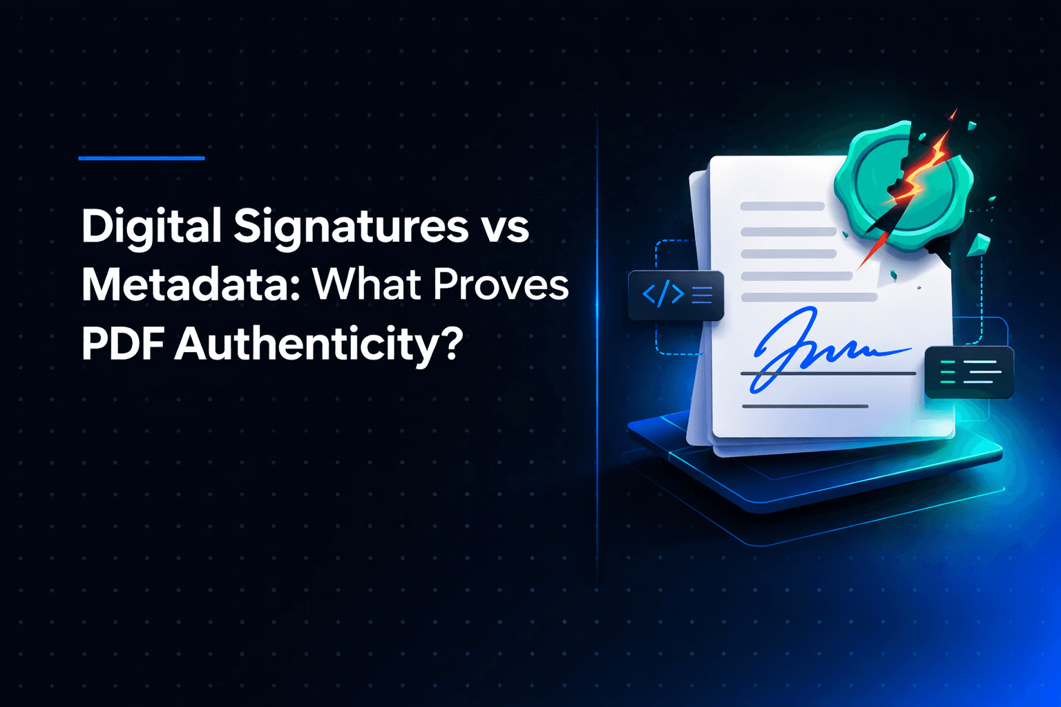 Digital Signatures vs Metadata: What Proves PDF Authenticity?