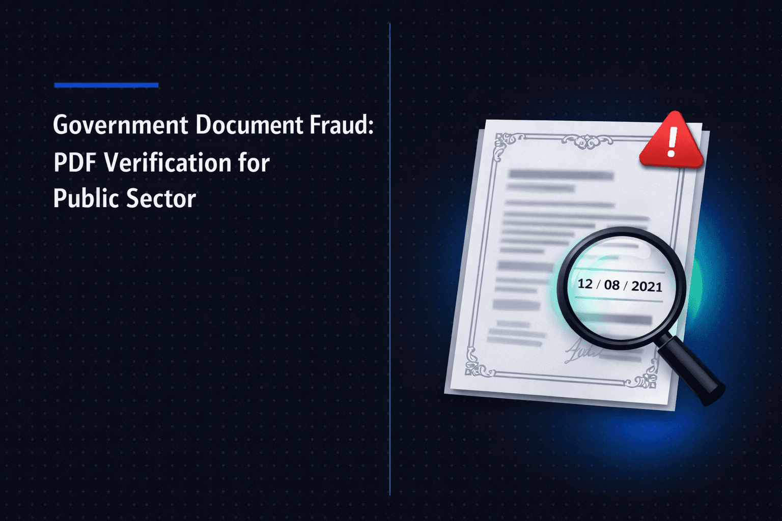 Government Document Fraud: PDF Verification for Public Sector