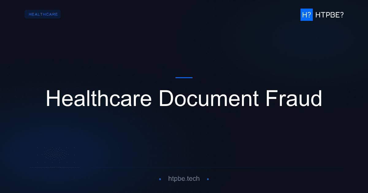 Healthcare Document Fraud: PDF Verification for Medical Credentials