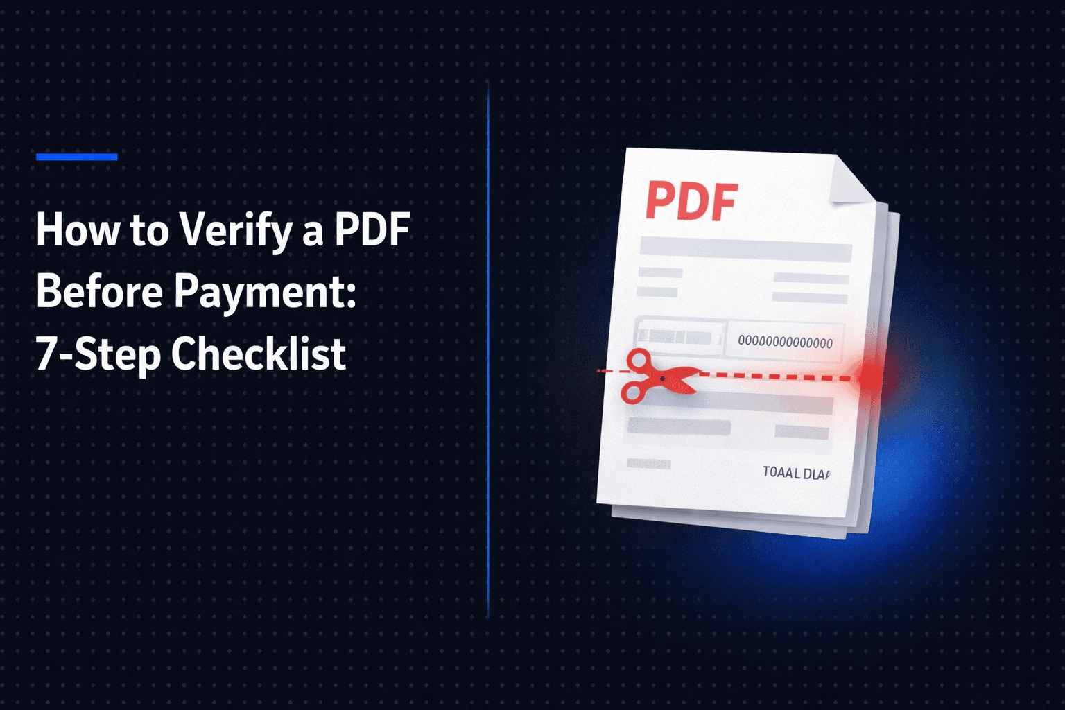 How to Verify a PDF Before Making a Payment: 7-Step Checklist