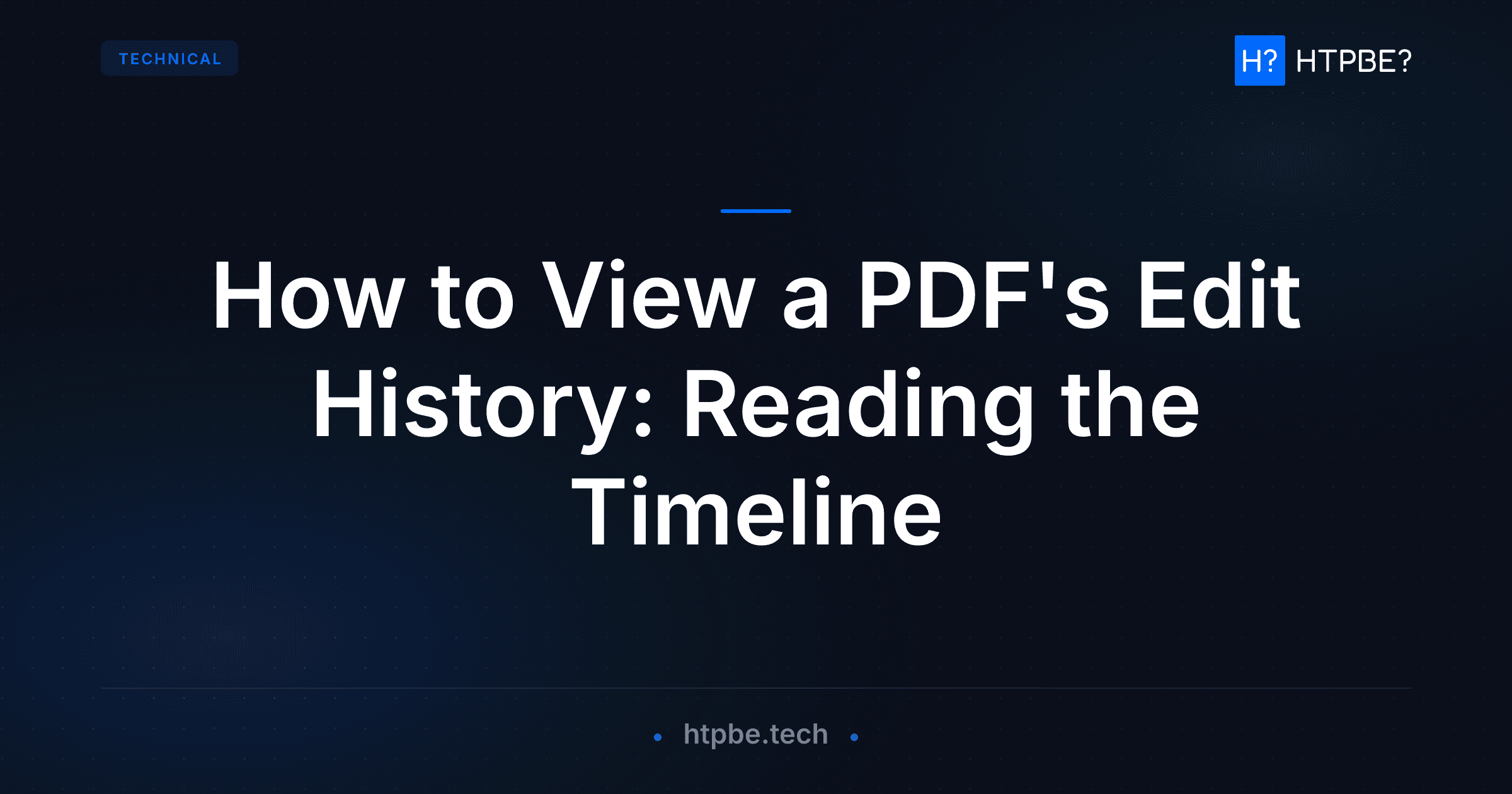 How to View a PDF's Edit History: Reading the Timeline