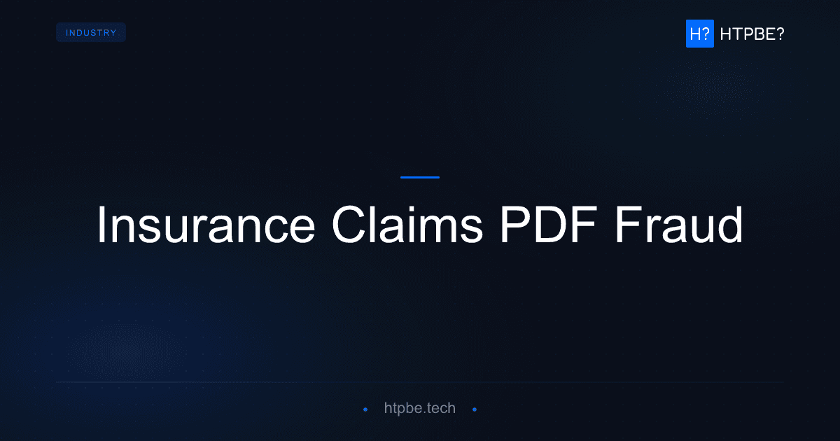 Insurance Claims Fraud: How Altered PDFs Bypass Visual Review