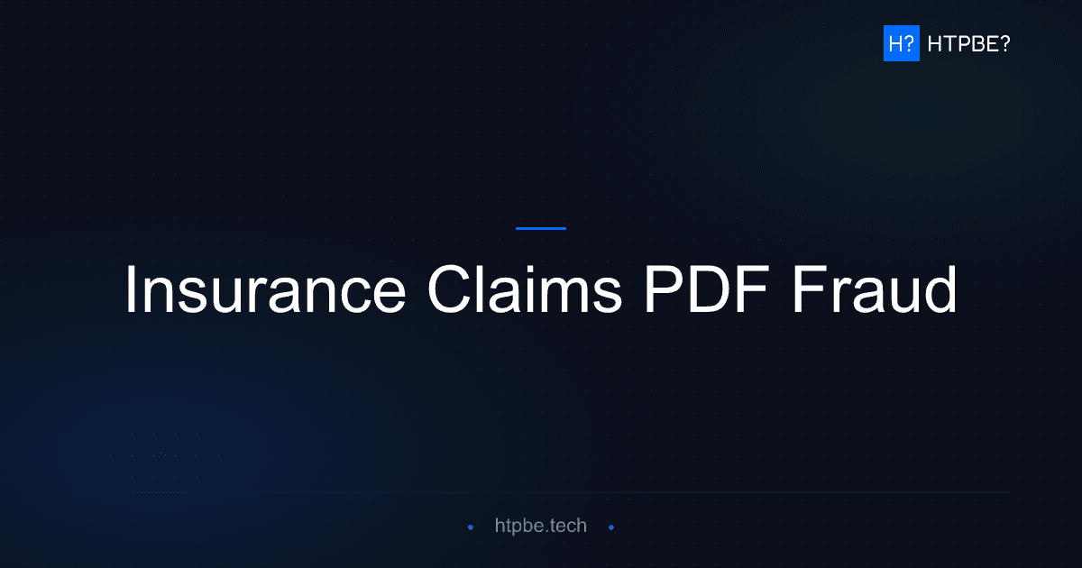 Insurance Claims Fraud: How Altered PDFs Bypass Adjuster Review