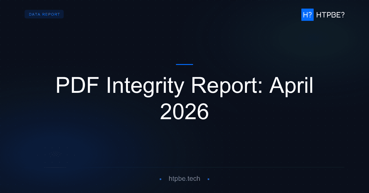 PDF Integrity Report: April 2026