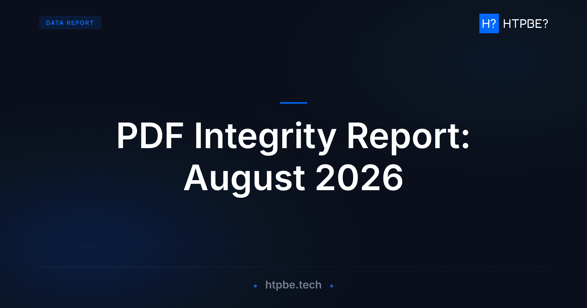 PDF Integrity Report: August 2026