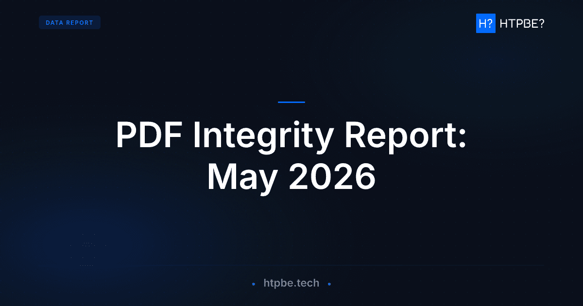 PDF Integrity Report: May 2026