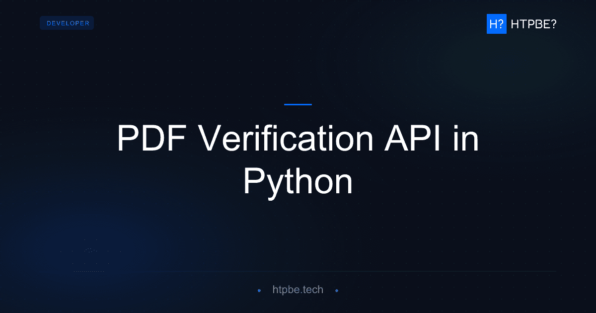 PDF Tamper Detection API for Python: Complete Integration Guide