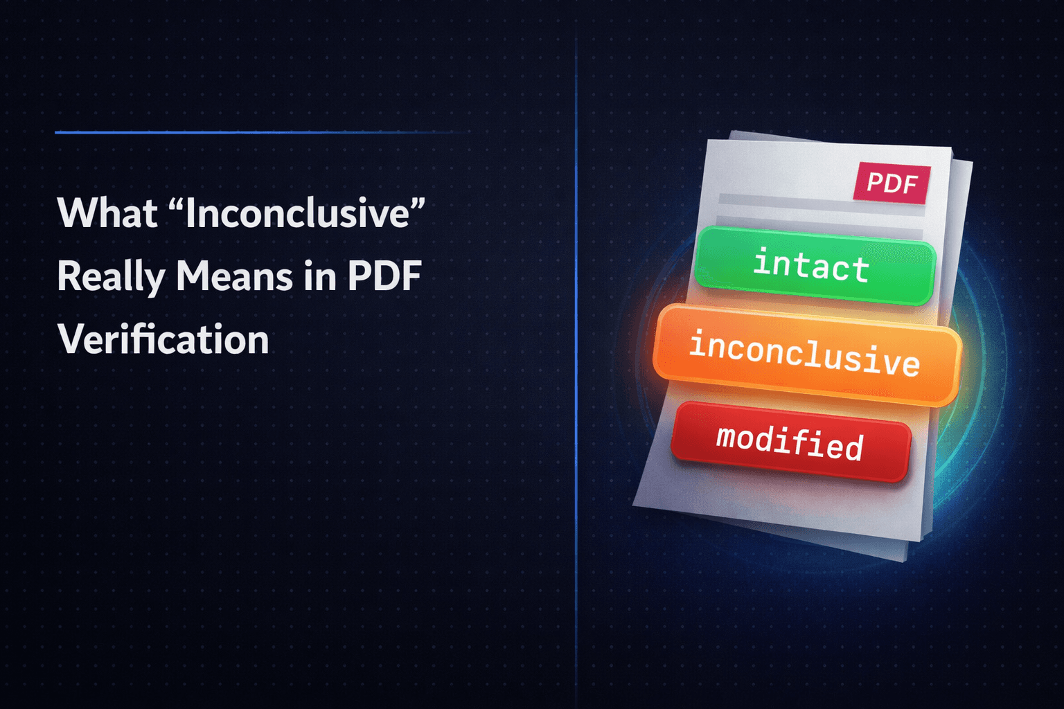 What &ldquo;Inconclusive&rdquo; Really Means: A Guide to Understanding HTPBE Verification Results