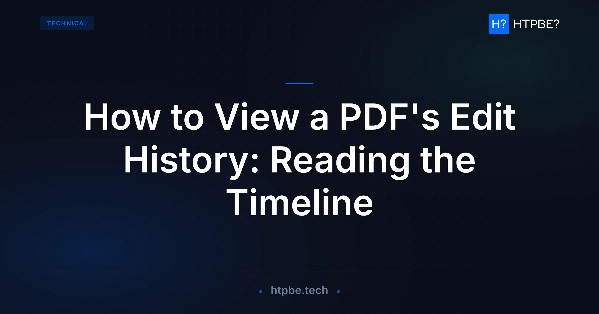 How to View a PDF's Edit History: Reading the Timeline