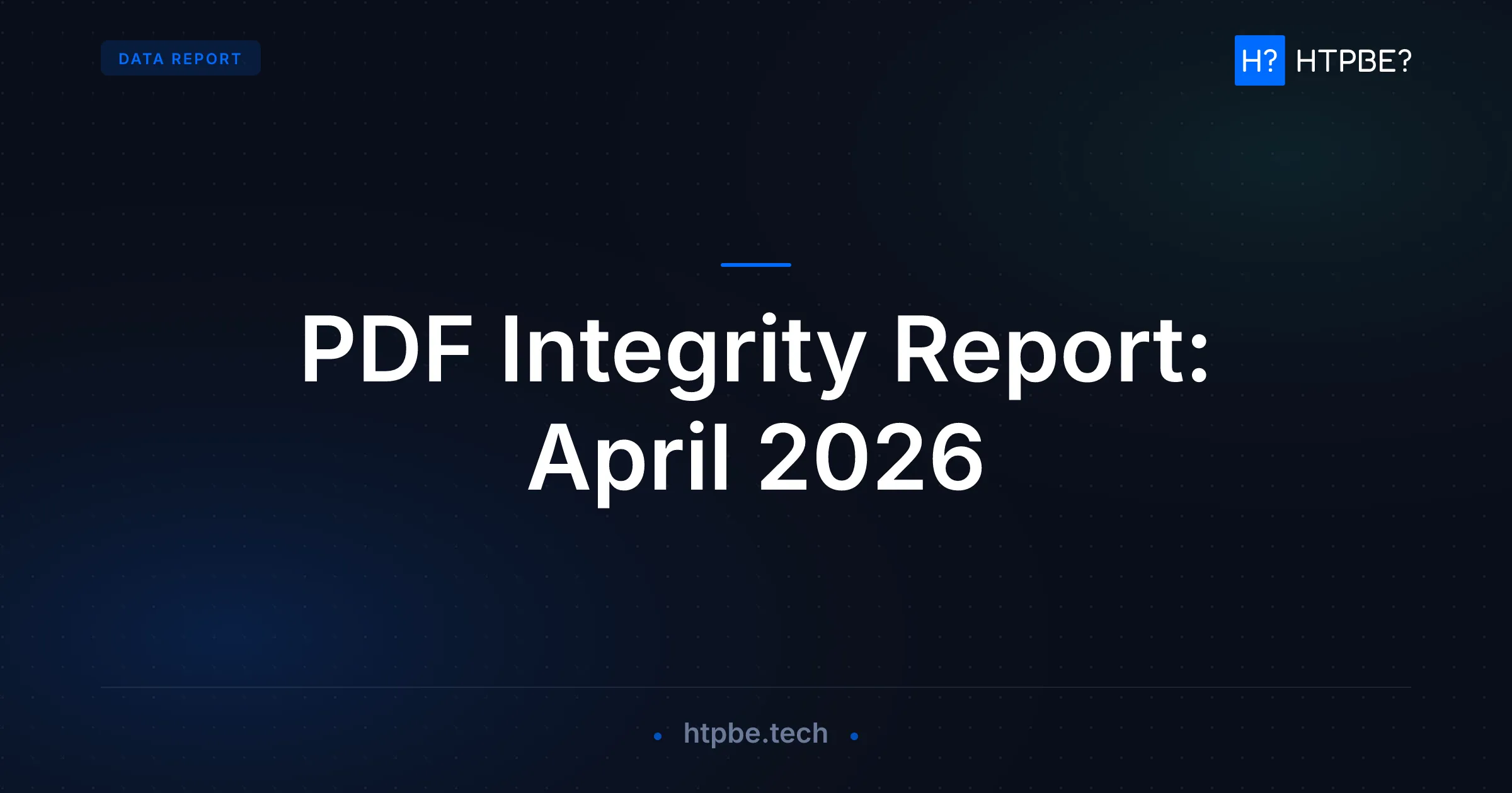 PDF Integrity Report: April 2026